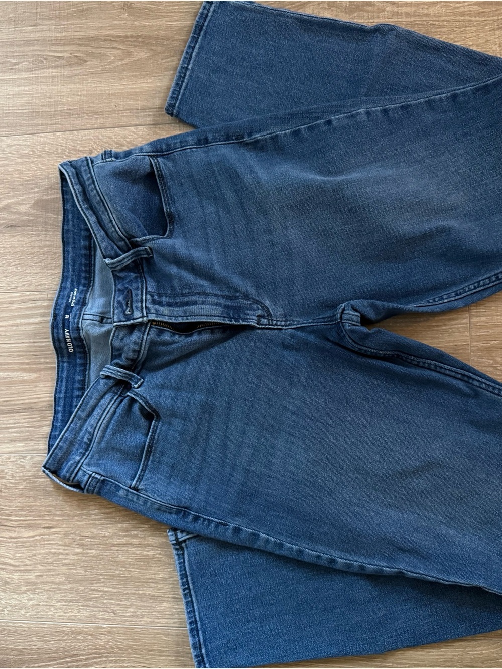 Old Navy Navy High-Rise Straight Jeans